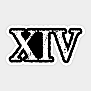 Ro Numeral 14 Xiv ~ Fourn Sticker